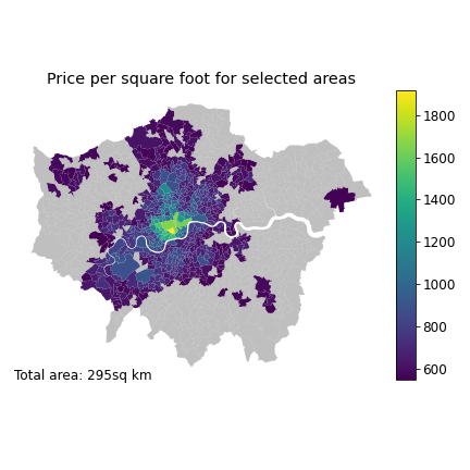 London house prices map